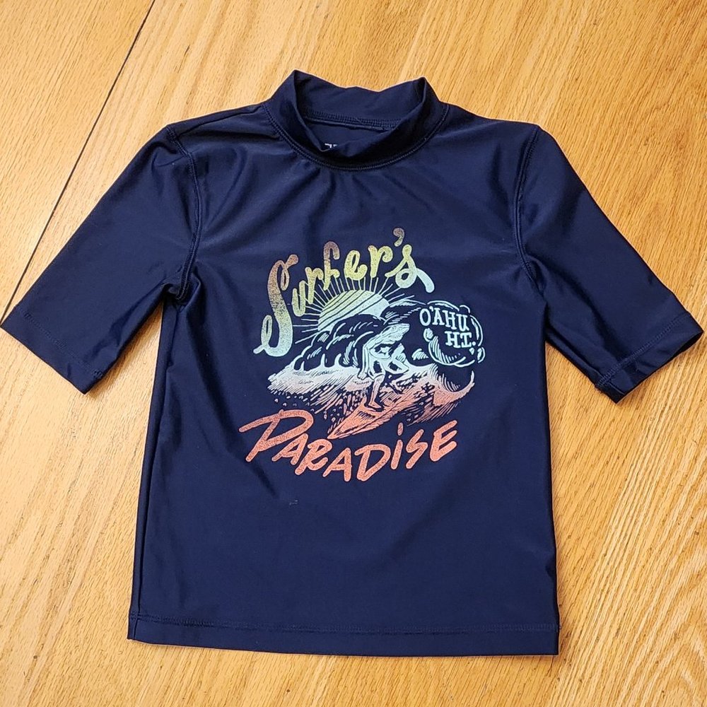 Cherokee "Surfer's Paradise" Swim Rashguard Shirt Size Small 6-7